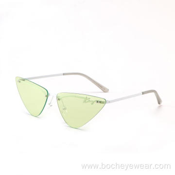 7044 Custom logo clear uv400 trendy fashion shades sunglasses for women